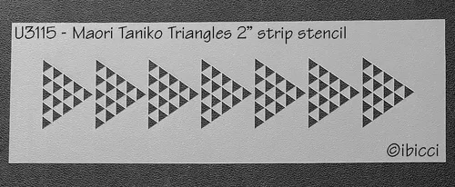 ibicci Māori Taniko Triangles Strip Stencil 2"